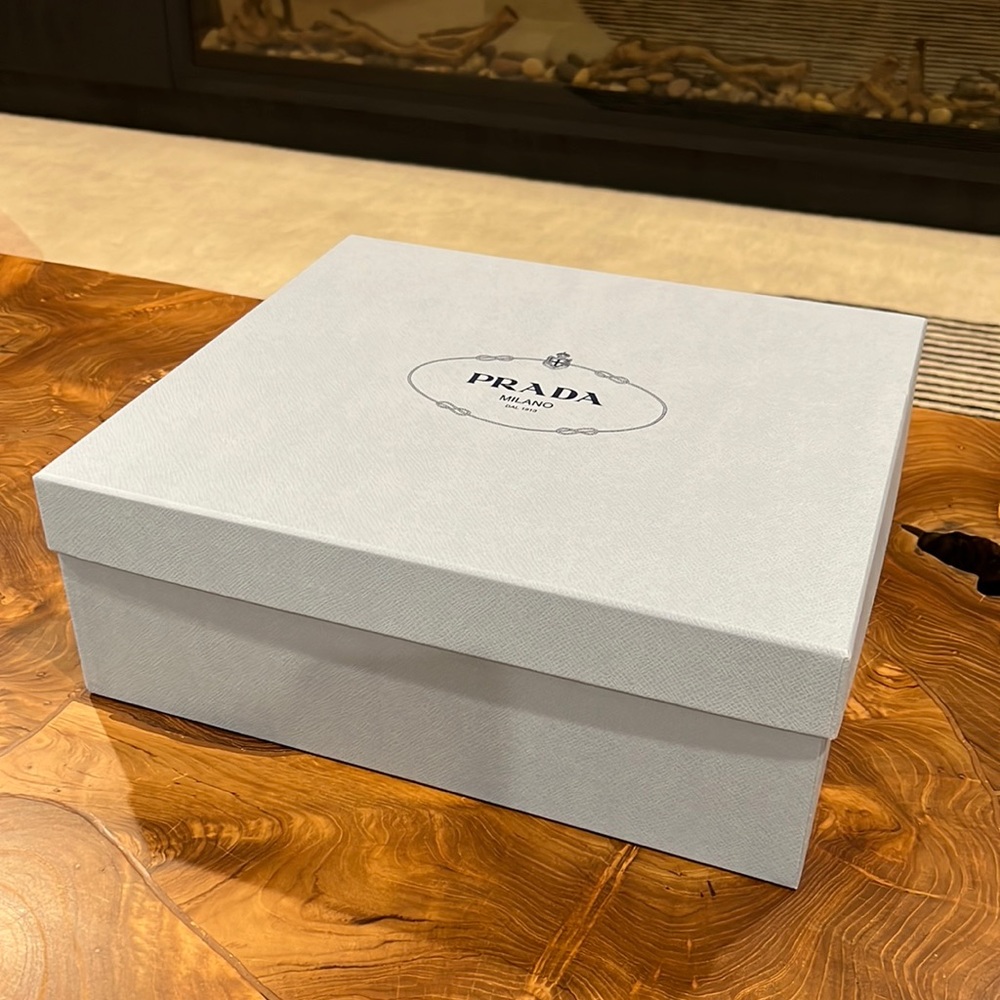 Empty Blue Authentic Prada Box
